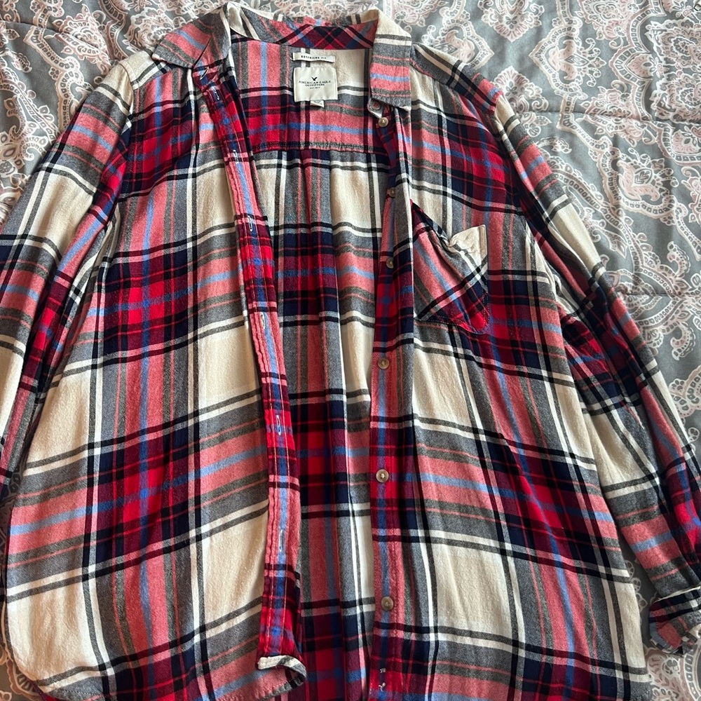 xl oversized American eagle flannel